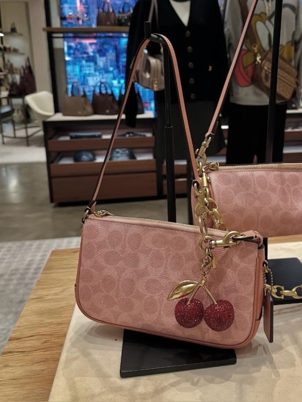 Coach Pink Signature Shoulder Plaza Bag - Picture 4 of 5